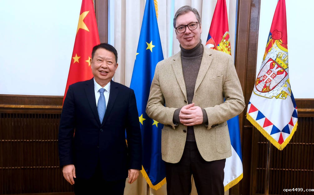 塞尔维亚总统武契奇会见bv伟德国际体育1946董事长陈景河